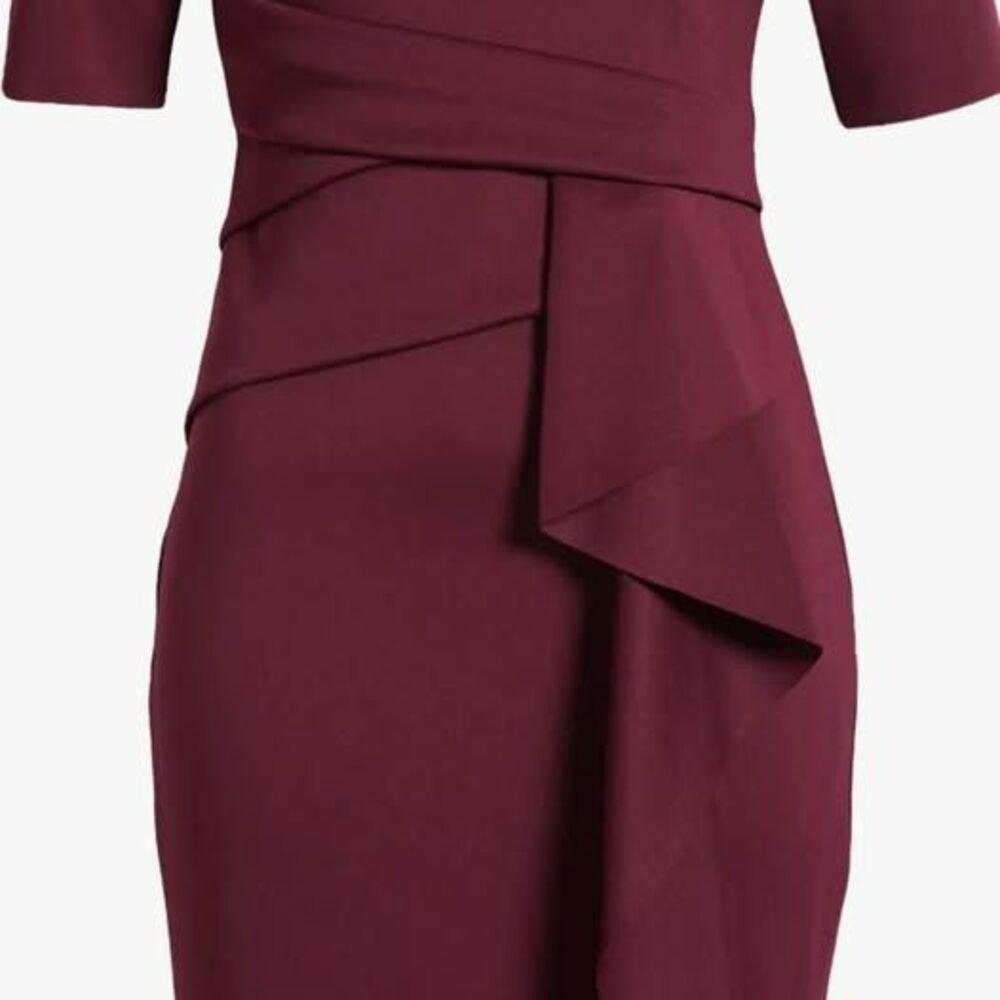 Vince Camuto Waist Tuck Ruffle Skirt Scuba Dress Size 12